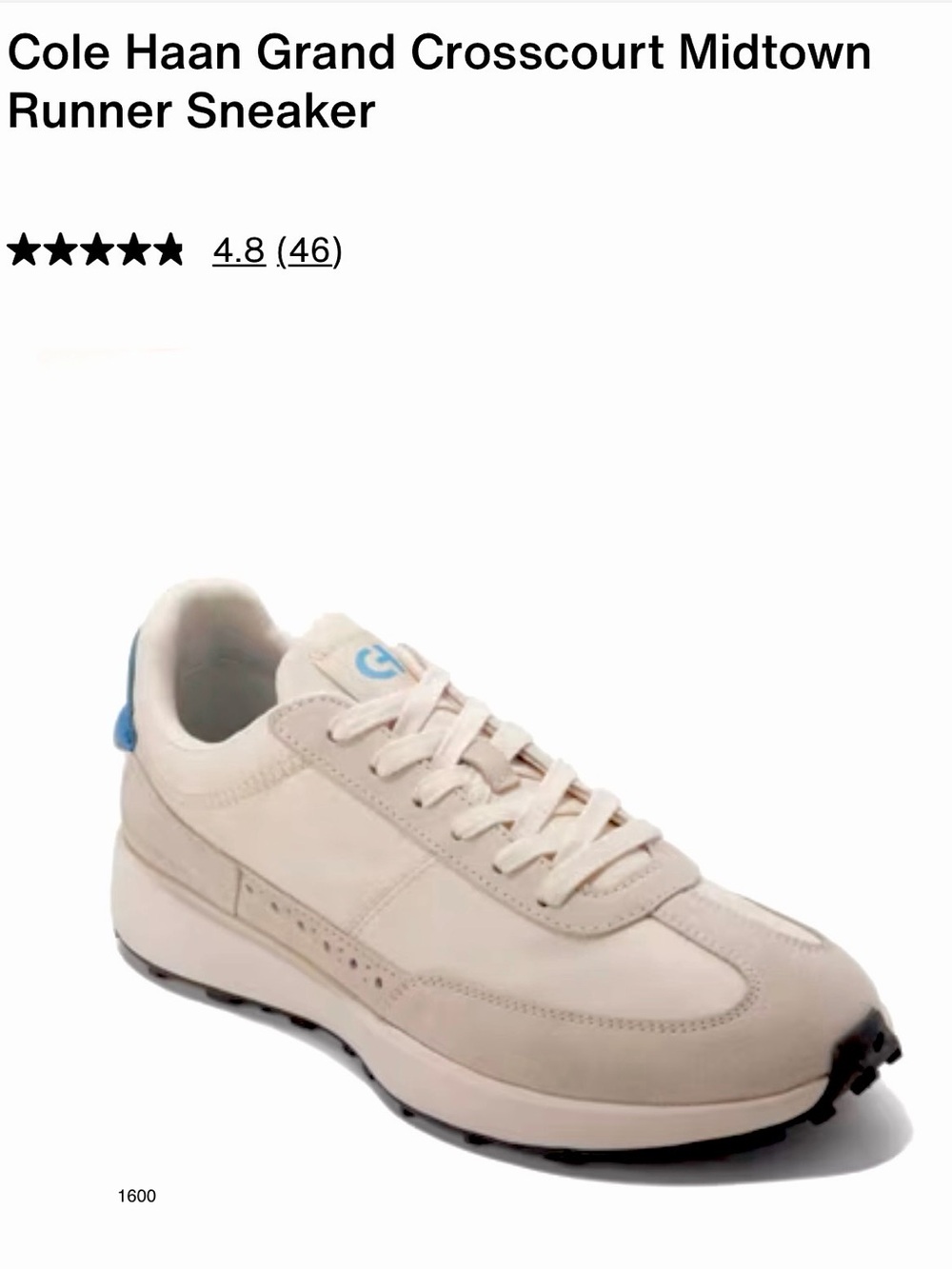 *N.W.O.T. Cole Haan Grand Crosscourt Midtown Runner Sneaker
